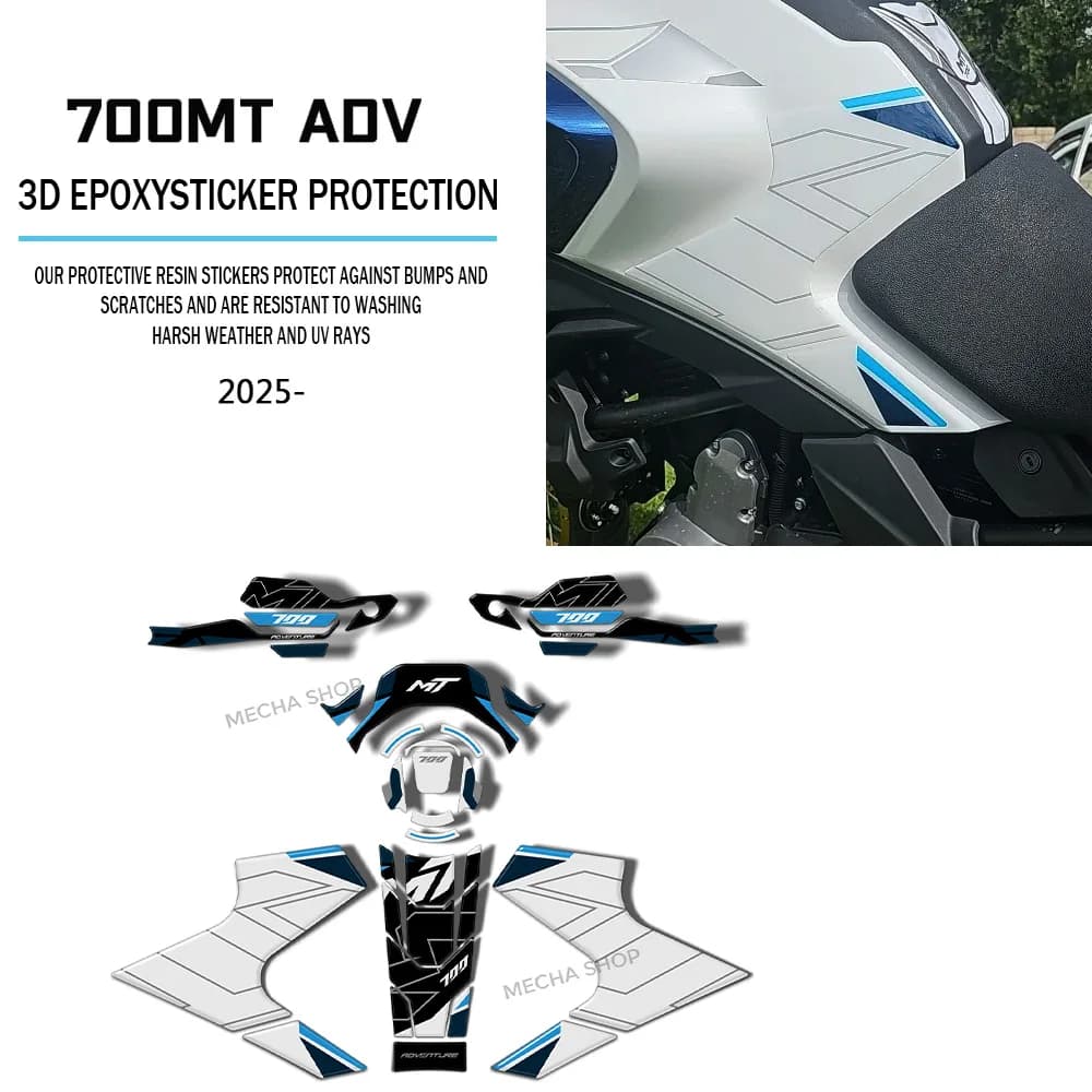 Per CFmoto 700 MT Adventure 2025 Kit di protezione adesivo in resina epossidica 3D Accessori moto