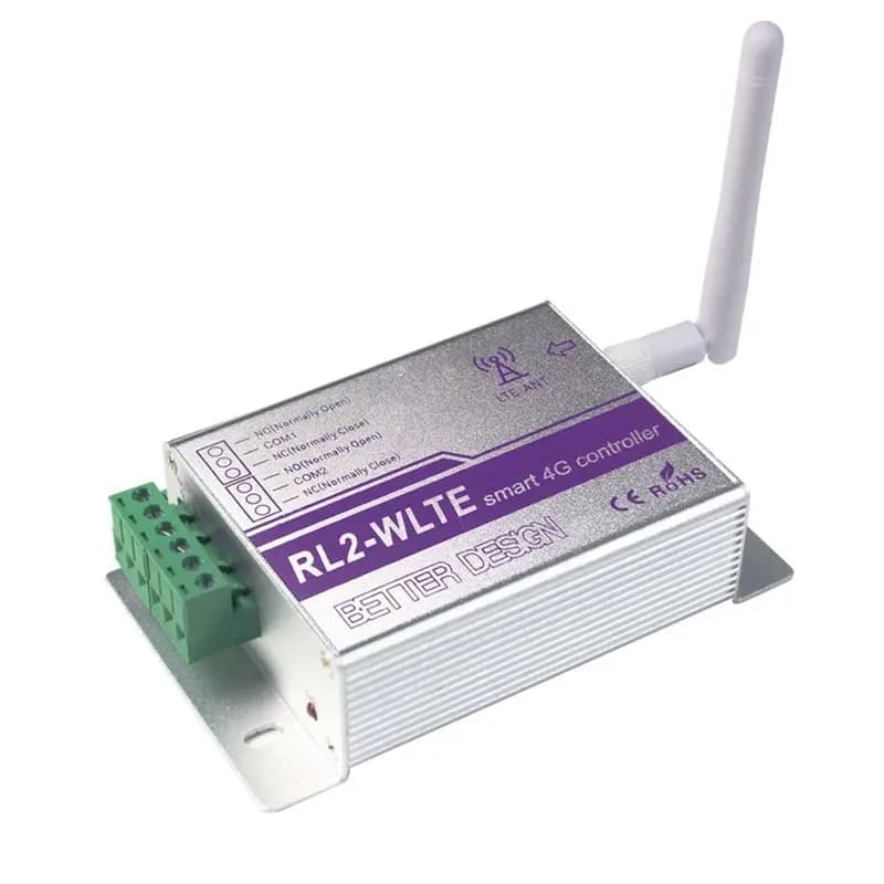 AT82-RL2 4G Smart Controller Relay Switch Timer SMS App Remote Control Home Appliance Door Gate Opener Controller-EU Plug