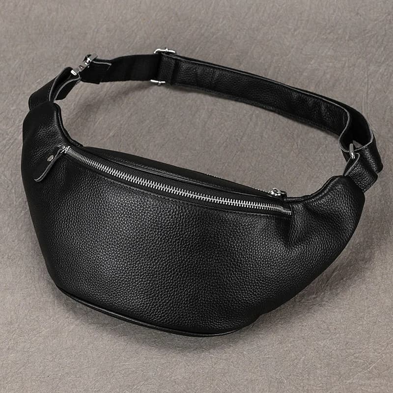 Marsupio grande Cintura in pelle da uomo Pounch Marsupio antifurto Marsupio da cintura Borse da petto per sac in pelle maschile