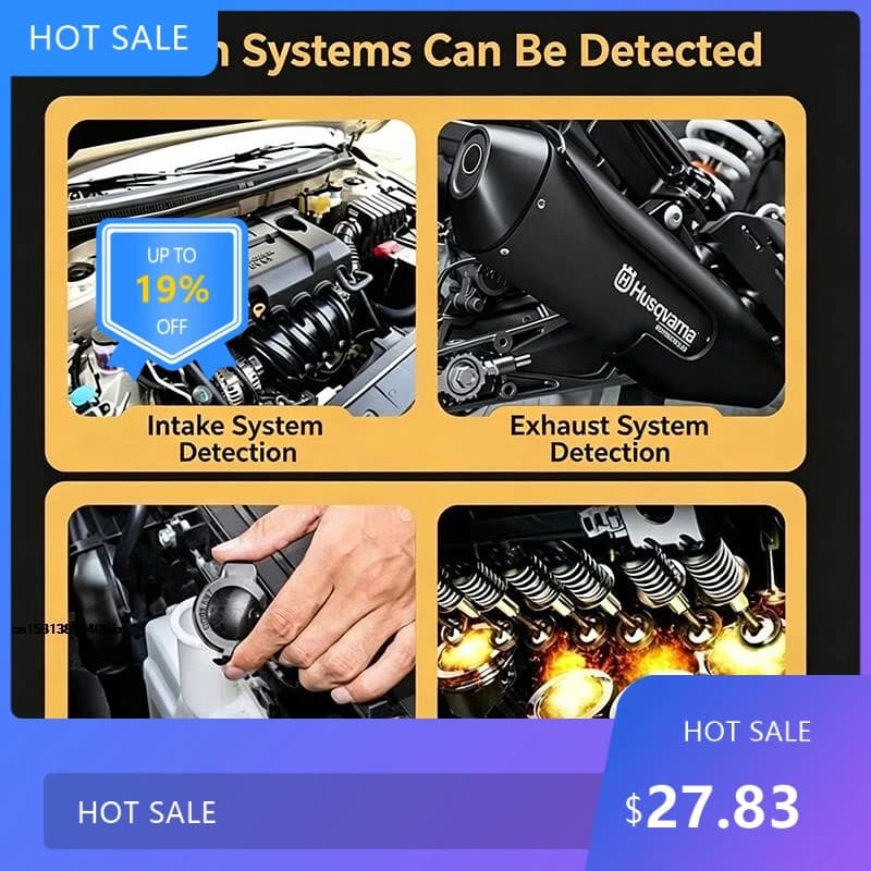 PracticalAutomotive Smoke Leak Testing Machine 12V Car Engine Intake Exhaust Vacuum Pipeline Smoke Leakage Detector Equipment 21