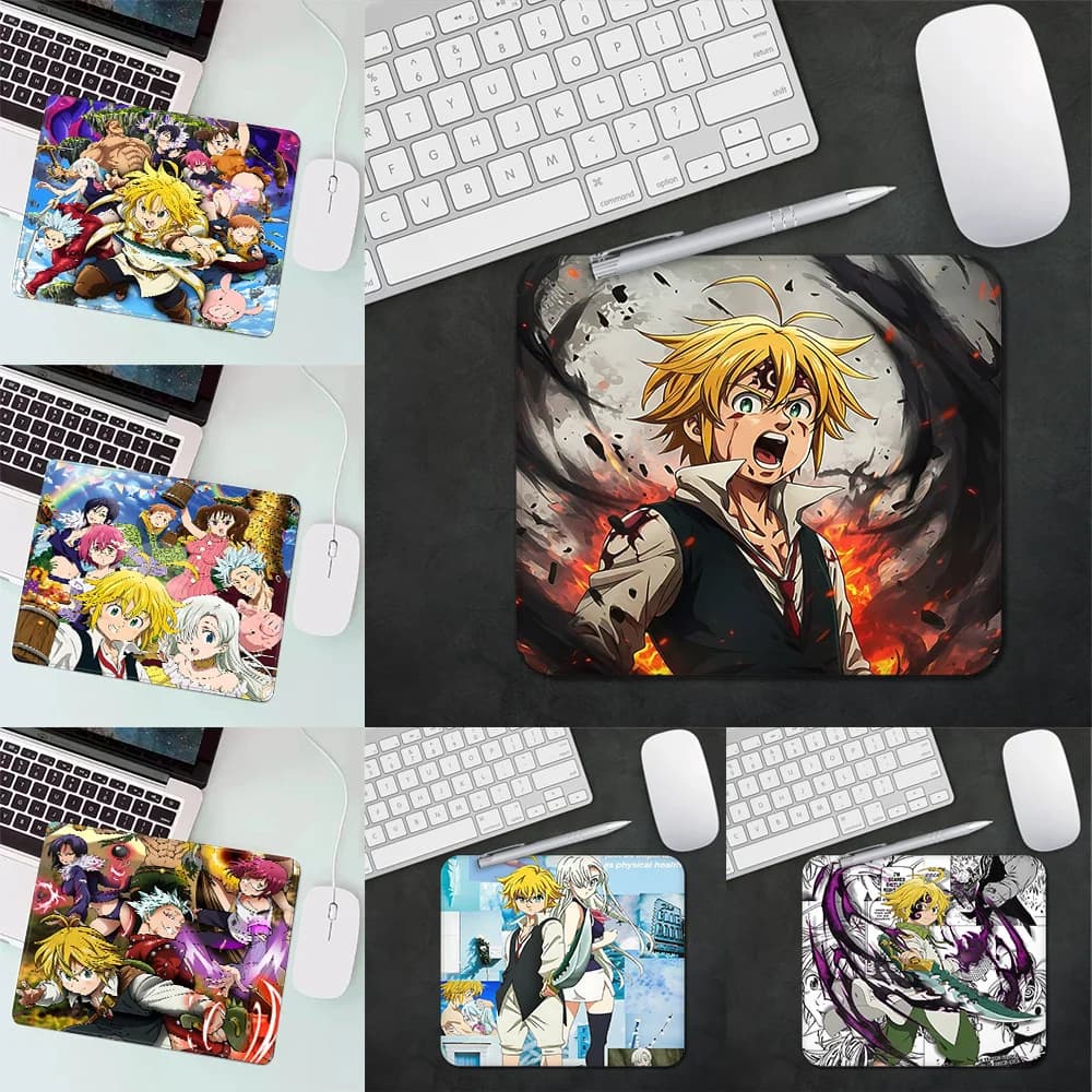 Tappetino per mouse da gioco Hot Anime The Seven Deadly Sins XS, piccolo tappetino per mouse per PC, decorazione per desktop, tappetino per mouse da ufficio, tappetino da scrivania