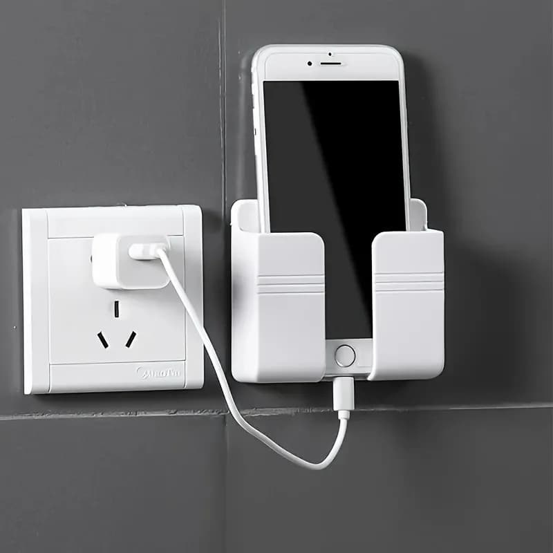 Easy-to-install modern kitchen storage rack with phone stand, bed head phone charging stand, bathroom enhanced accessories