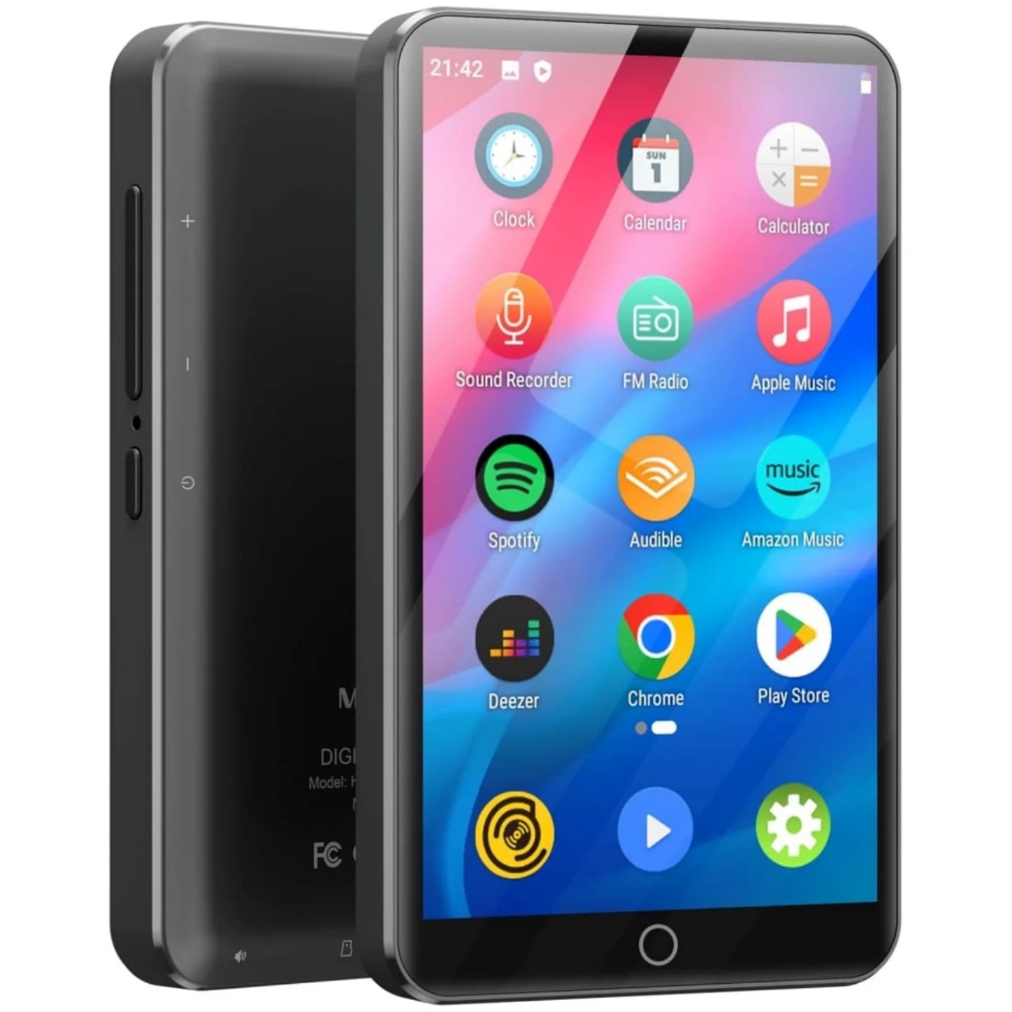Lettore MP3 con Bluetooth e WiFi, Lettore musicale touch screen da 4" Android 9.0 MTK 8 Core, Lettore MP4 con Spotify,Audibile,Deezer,Am