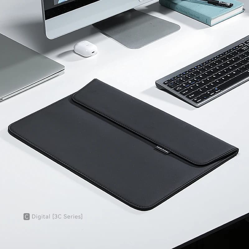 MARK RYDEN Laptop Sleeve Case Fits 13.3/15.4 inch Notebook PU+Oxford Fabric Magnetic Closure Slim Protective Laptop Bag