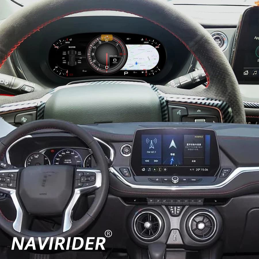 Per Chevrolet Blazer 2020-2025: Pannello Strumenti LCD, Cruscotto Digitale, Cockpit Virtuale, Cluster GPS, Tachimetro con Carplay e Orologio