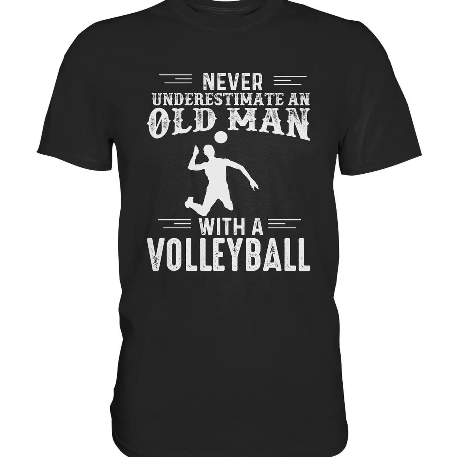 Volleyball T Shirt Never Underestimate a Player Premium vintage Washed Slightly fashion Top For Everyday Wear Unisex Versatile