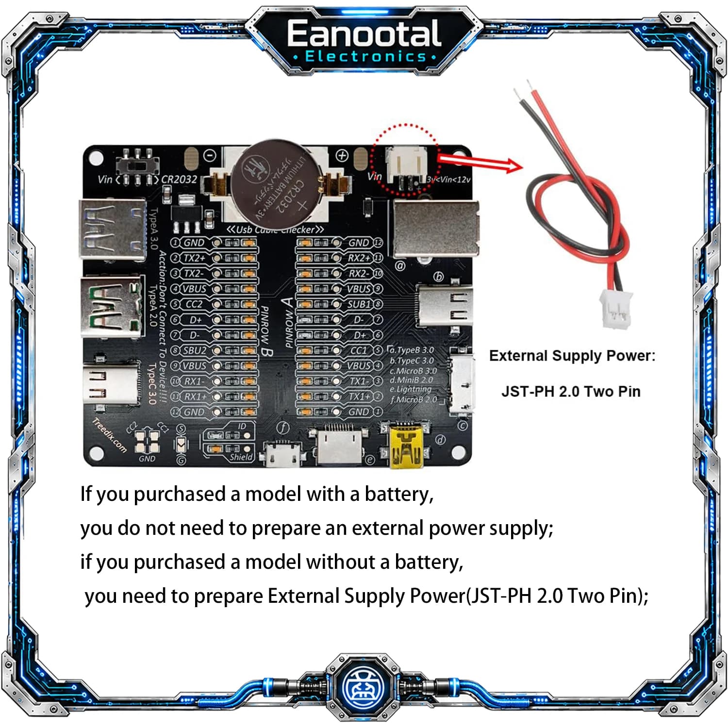 USB Cable Data Line Test Board Cable Checker USB Cable Tester Short Circuit On-Off Switching For Type-C Test Board Tool