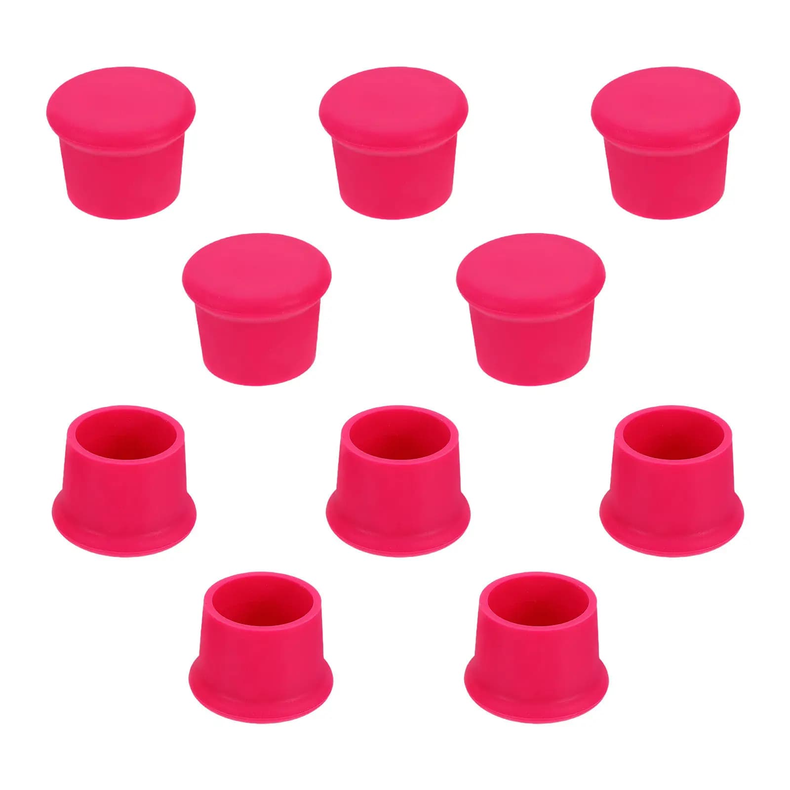 10 tappi per vino in silicone per uso alimentare, tappi rotondi riutilizzabili per bottiglie di vino, birra, bevande frizzanti, feste di Natale, vacanze