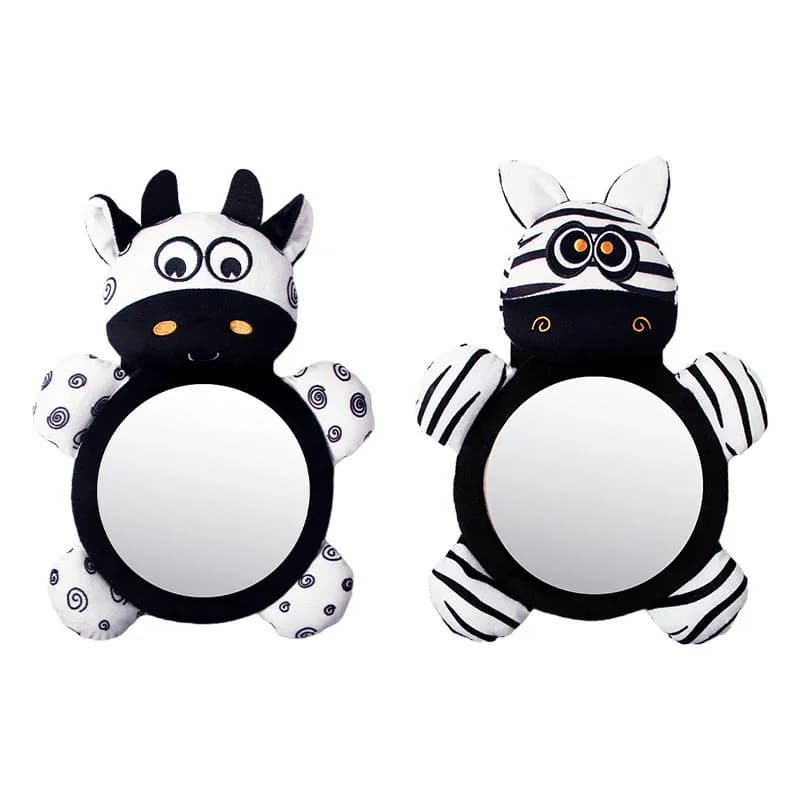 Nero bianco vista specchietto per sedile posteriore specchietto per auto per bambini sedile di sicurezza poggiatesta specchietto retrovisore Baby face Rear Ward Car Kids Monitor