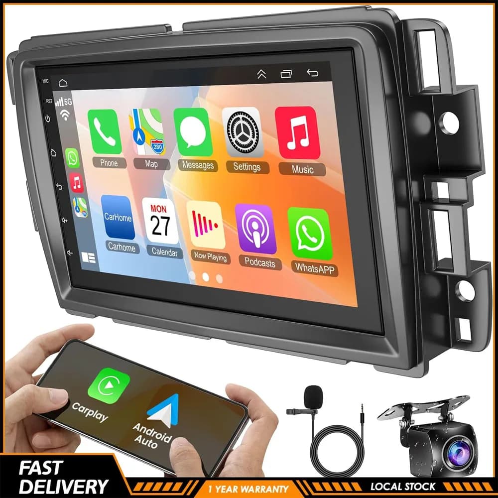 High Quality 7" Android 15 Car Video Player GPS Navigation Head Unit For Chevrolet Traverse 2013-2017 GMC Acadia Denali SUV 2015 Touch Car Stereo Radio Support Wireless Carplay WiFi Bluetooth FM RDS SWC Mirror Link Split Screen AHD Backup Camera