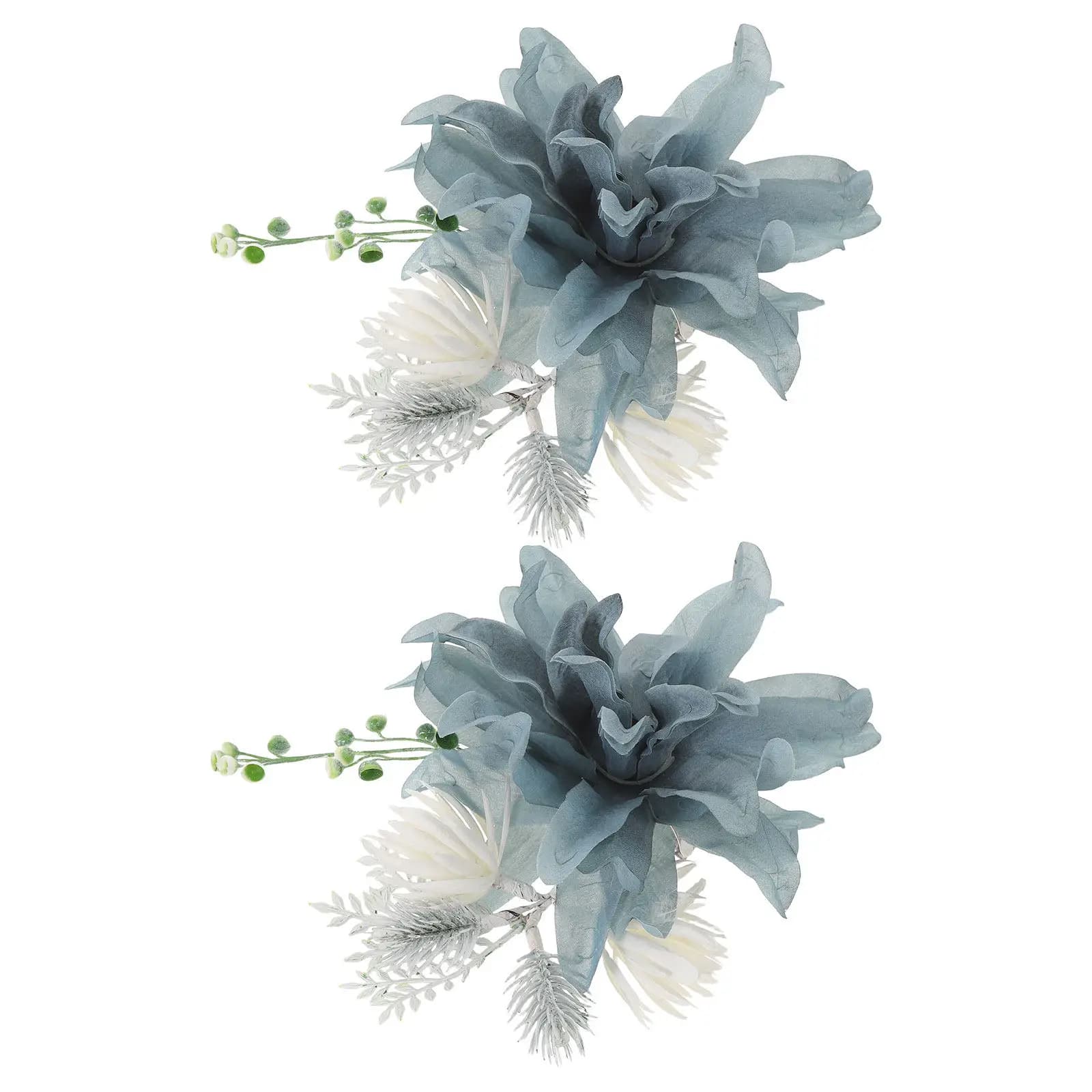 2Pcs Floral Curtain Tiebacks Window Shade Clips Flower Holdbacks Decorative Curtain Binding Buckles for Living Room Bedroom