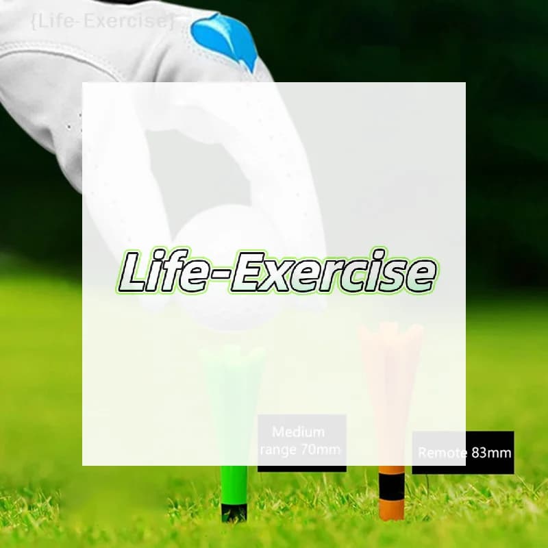 50 pezzi tee da golf plastica infrangibile 5 punte testa tee con pennarelli a strisce 83mm70mm supporto per palla lungo basso attrito meno resistenza