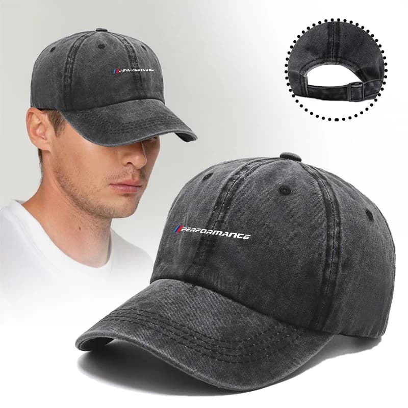 Fashion Car Baseball Cap Visor Sun Hat Unisex Adjustable Sunscreen Hat For BMW Performance e90 e60 e46 Interior Auto Accessories
