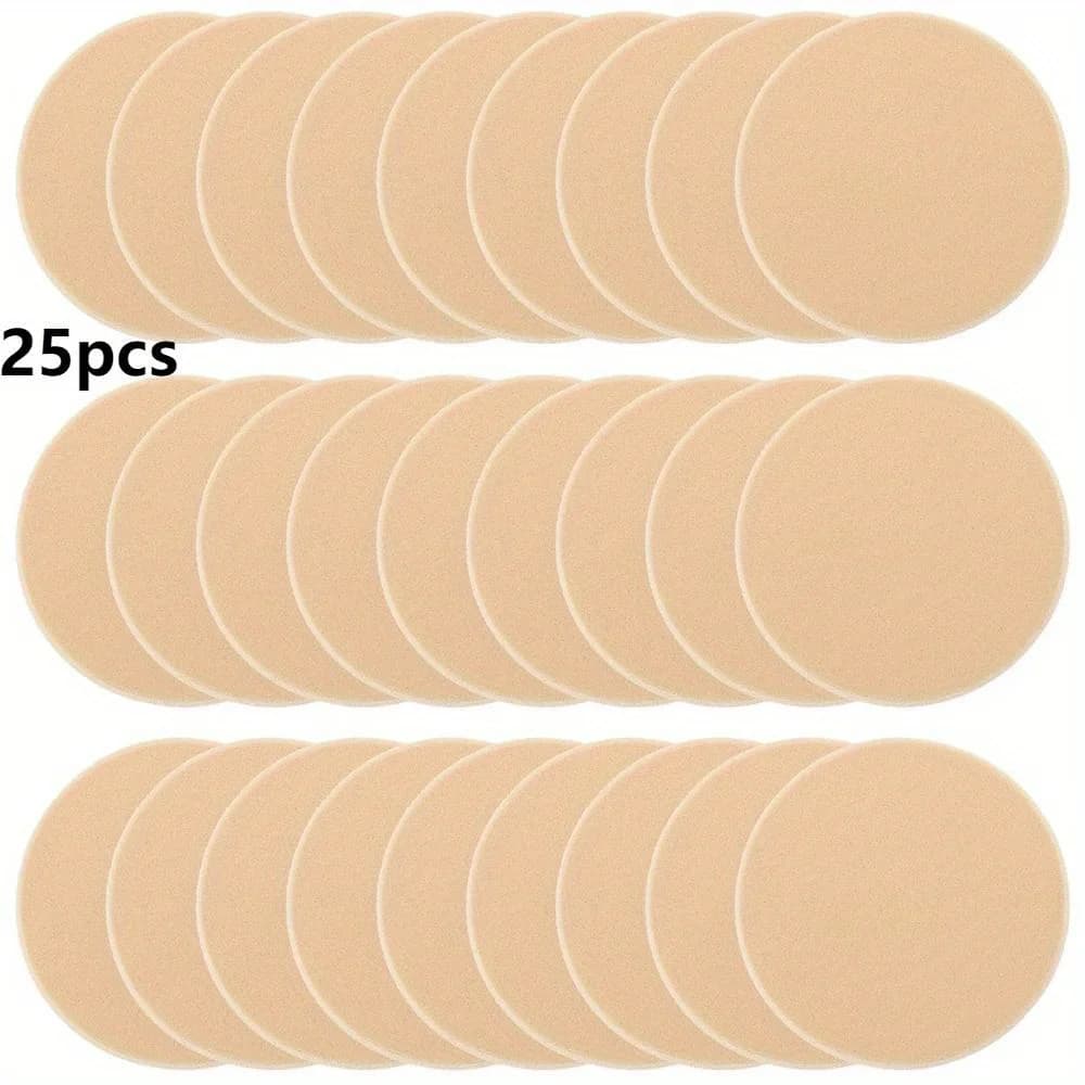 25pcs Women's round Soft Makeup Beauty Eye Face Foundation Blender Smooth Cosmetics Blush Applicators Facial Puff Sponges