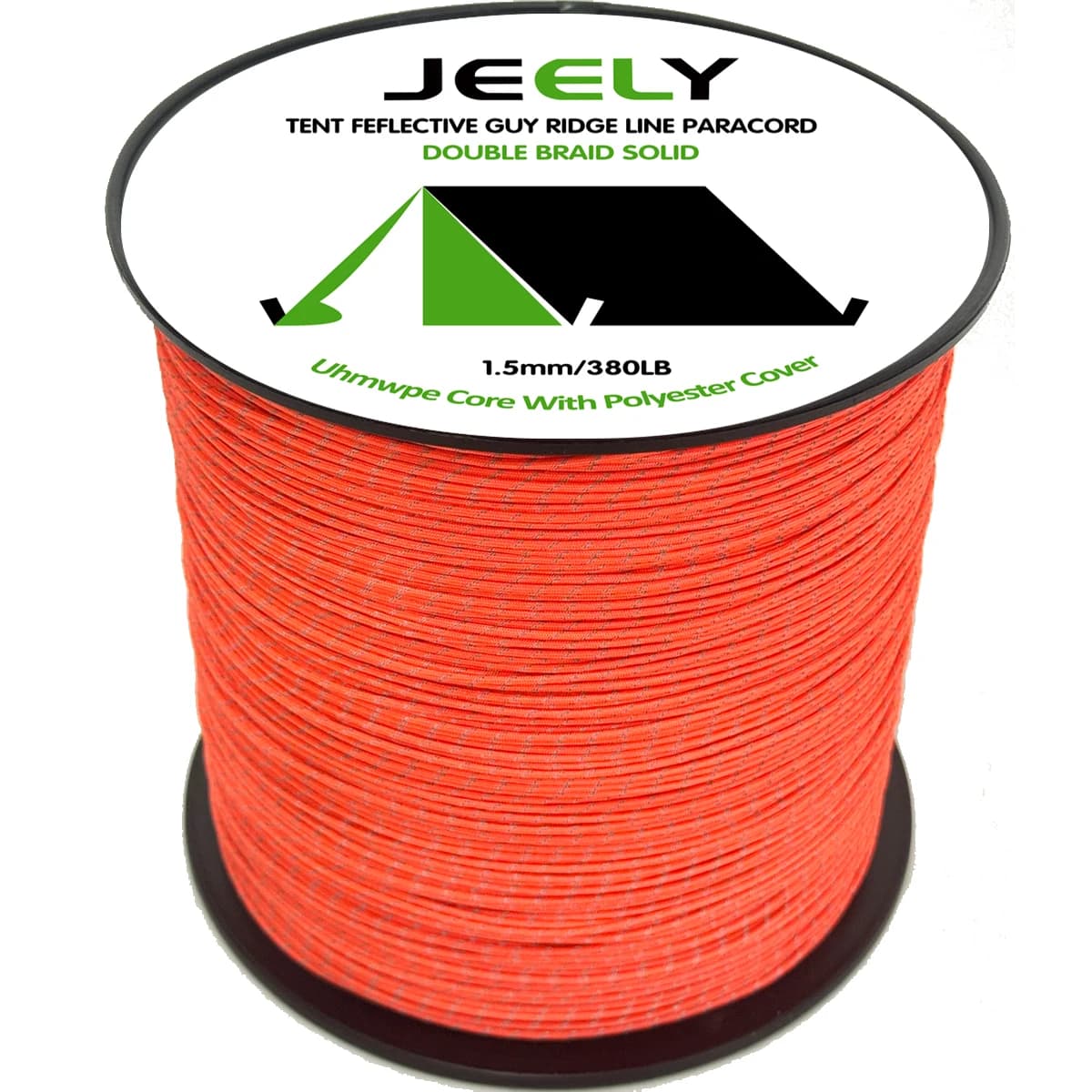 100 piedi/30 m 1,5 mm nucleo UHMWPE con giacca in poliestere corda tracciatori riflettenti Guy Line per tenda amaca cavo