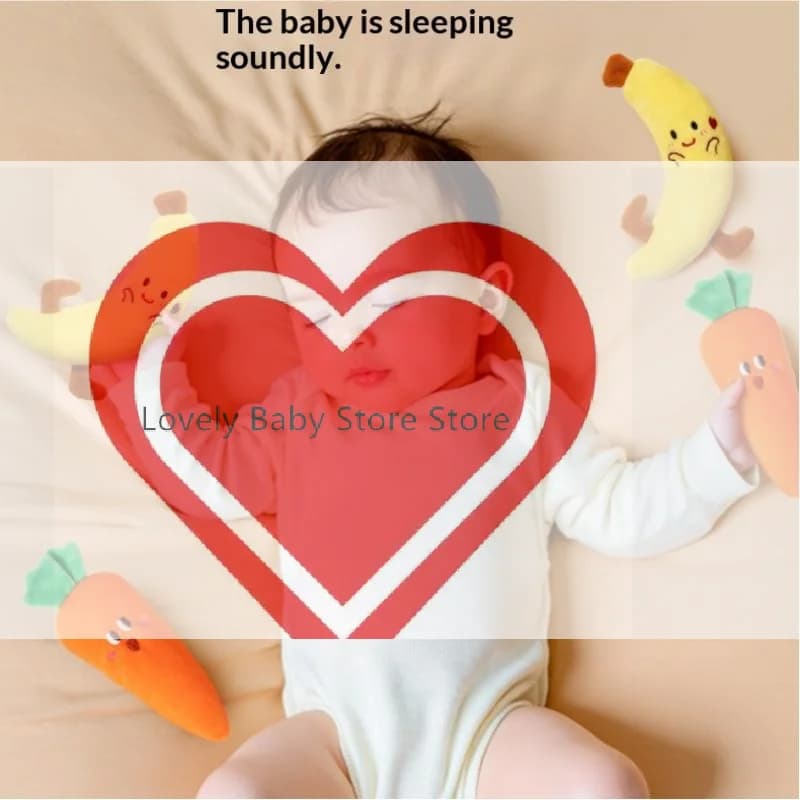 【BS】Giocattolo di Peluche a Forma di Frutta e Verdura per Neonati, Bambola Calmante per il Sonno del Bambino, Decorazione per Culla e Passeggino