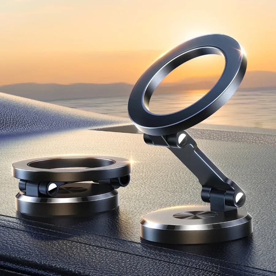Supporto per telefono magnetico AllMetal per auto con potenti magneti e design regolabile a 360° Accessorio per supporto da auto universale per iPhone