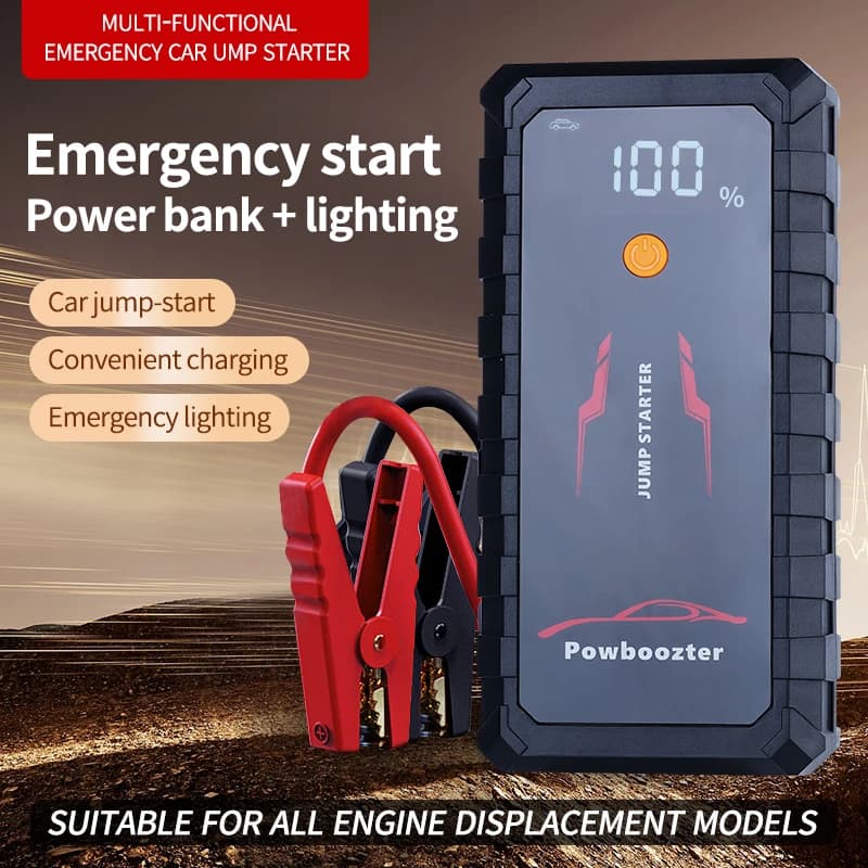 Avviatore di emergenza con ConnectMax Tech, avviamento di ponticello a batteria da 2000 A 12 V portatile, scatola di emergenza al litio e pacco di salto per fino a 8,0 litri
