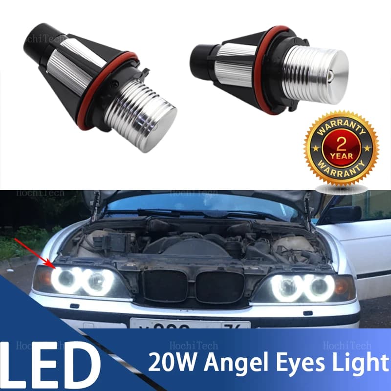 20W Error Free White LED Angel Eye Ring Marker lampadine per BMW E87 E39 M5 E60 E61 E63 E64 M6 E65 E66 E83 X3 E53 X5