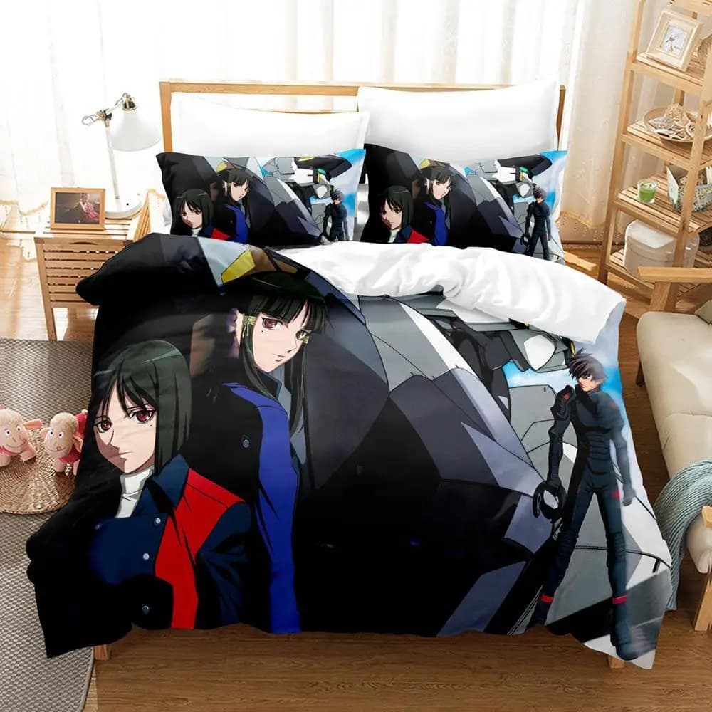Set biancheria da letto antipanico interamente in metallo Set letto singolo doppio completo Queen King Size Set copripiumino per camera da letto per bambini per adulti Stampa 3d Anime Girls