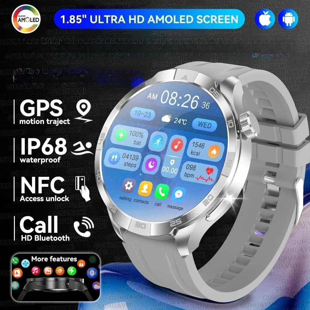 XIAOMI 2026 Smartwatch Uomo con Schermo AMOLED HD da 1,85", GPS, Cardiofrequenzimetro, Bussola, NFC, Chiamate Bluetooth, IP68