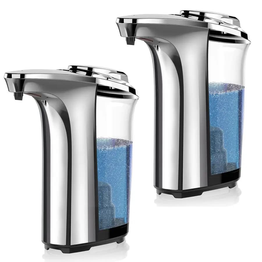Dispenser di sapone, dispenser di sapone per piatti senza contatto 17 once 500 ml con sensore a infrarossi aggiornato, 5 livelli di erogazione di sapone regolabili, liquido