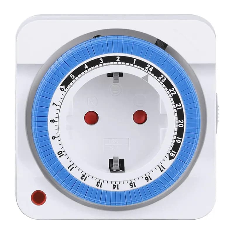Timer Elettrico EU Programmable with Earth Grip, Intelligent Auto Switch