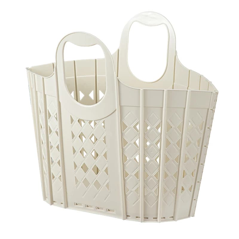 Foldable portable whiteboard basket, waterproof storage basket, holder for various items with handles, suitable for home, bathroom