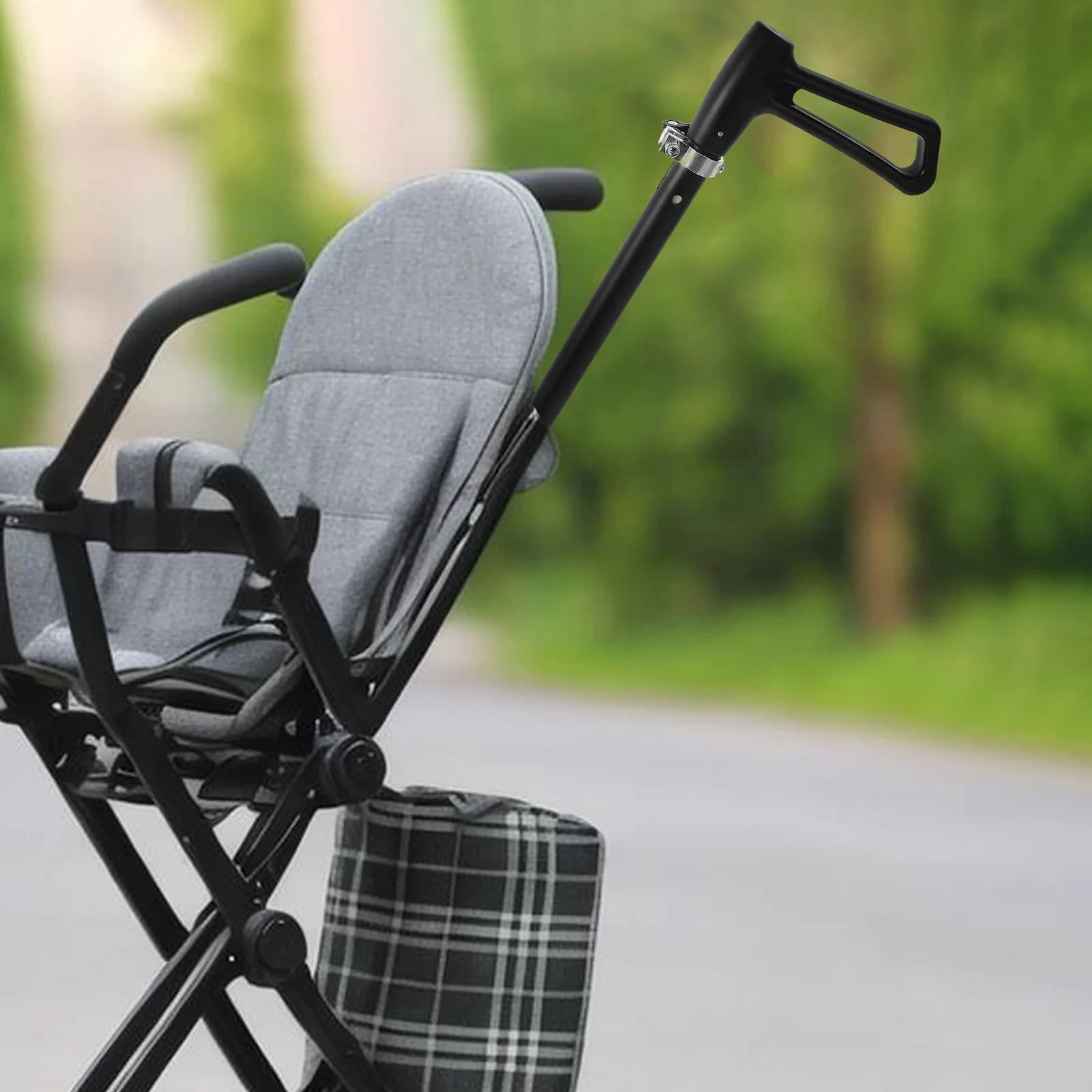 Accessorio per passeggino pieghevole Asta di ricambio Asta di spinta Maniglia per auto Maniglia a sgancio rapido Accessori per passeggino