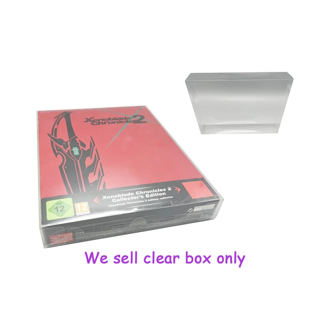 Scatola TEP trasparente per Switch NS per i cronache Xenoblade 2 Scatola portaoggetti per esposizione di giochi versione UE in edizione da collezione