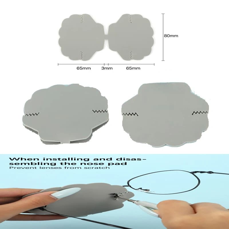 1*Double-Sided Silicone Glasses Lens Cover Protect Len Scratch-Resistant Anti-Wear ForRepairing Eyeglasses And Protecting Lenses