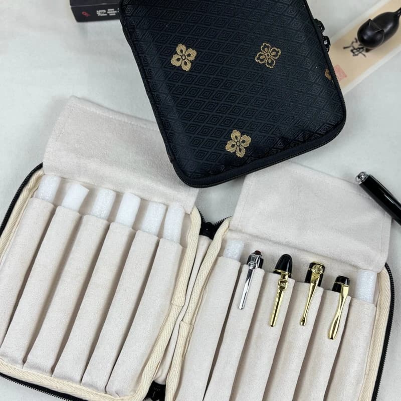 Large Capacity 12-Hole Pen Bag Portable Zipper Storage Stationery Box for Pen Set - Organizer Case for Office 17X15.5CM