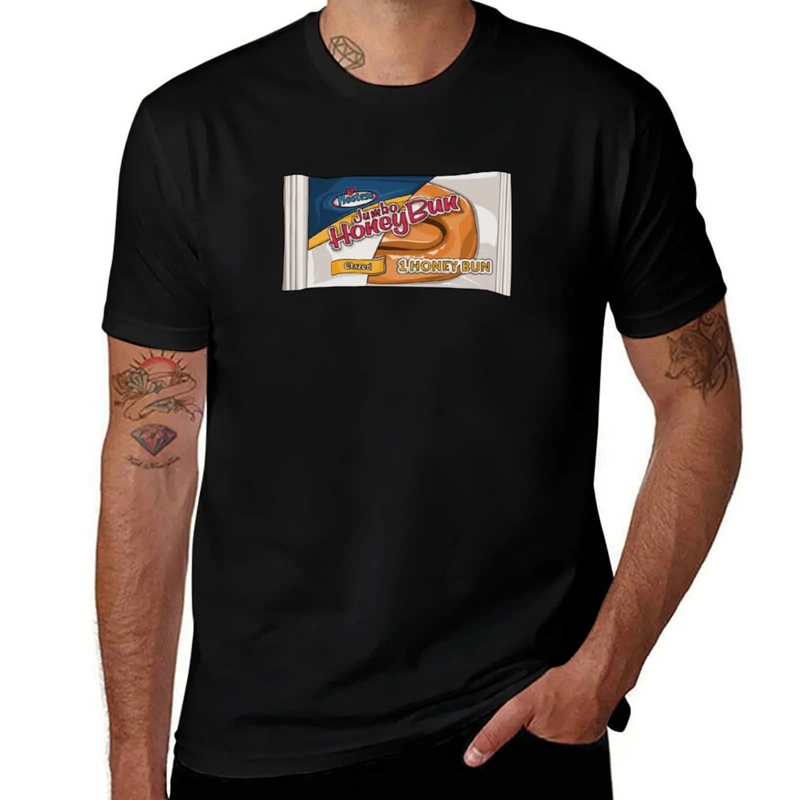 Adesivi Honey Bun, Adesivi per torte, Adesivi preppy per laptop, T-shirt Hostess Cake, T-shirt casual a maniche corte per tutti i giorni