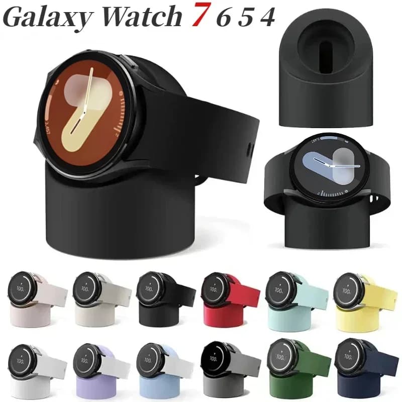 Supporto di ricarica per Apple Watch Serie 10 9 8 Ultra2 7 6 5 SE 4, stazione di ricarica con supporto in silicone, porta cavo di ricarica per iWatch