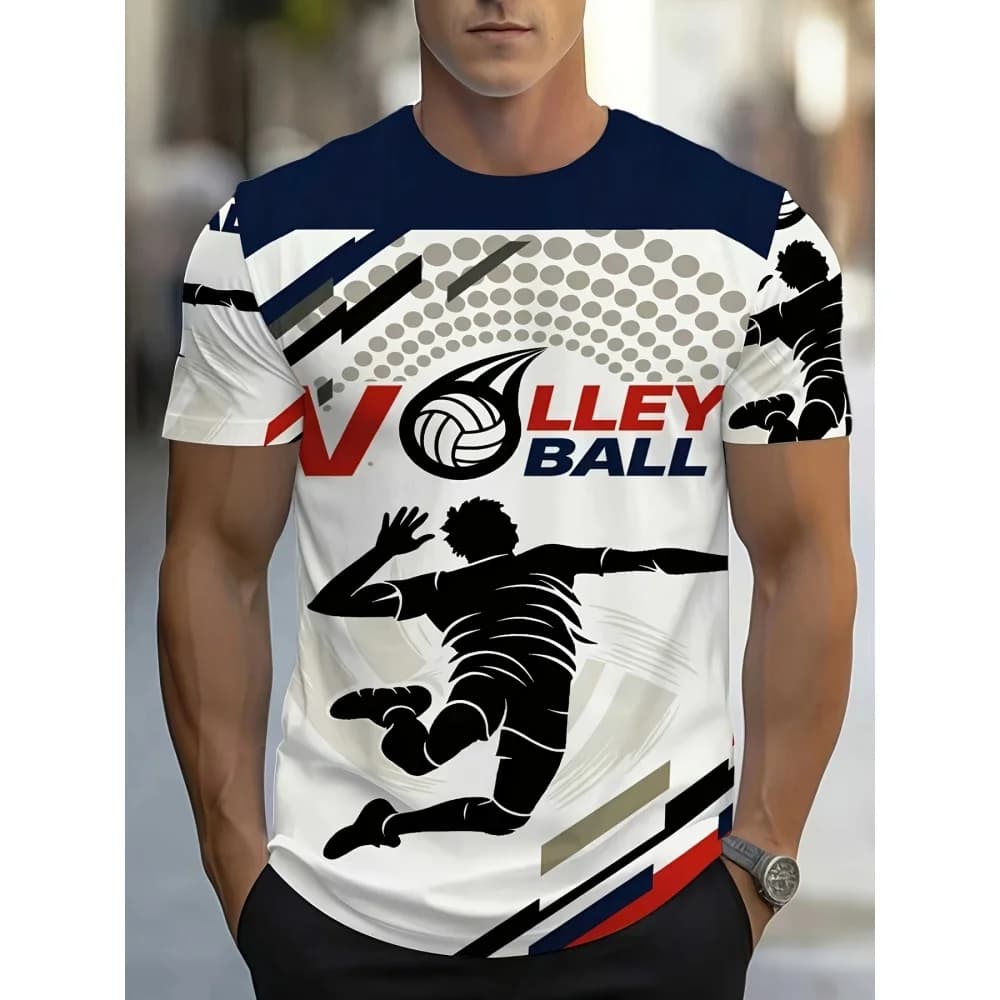 Cool Volleyball Uniform 3D Print Street Oversized Short Sleeve Unisex Men's T-Shirt Fashion Shirt Athlete Quick Drying Clothes
