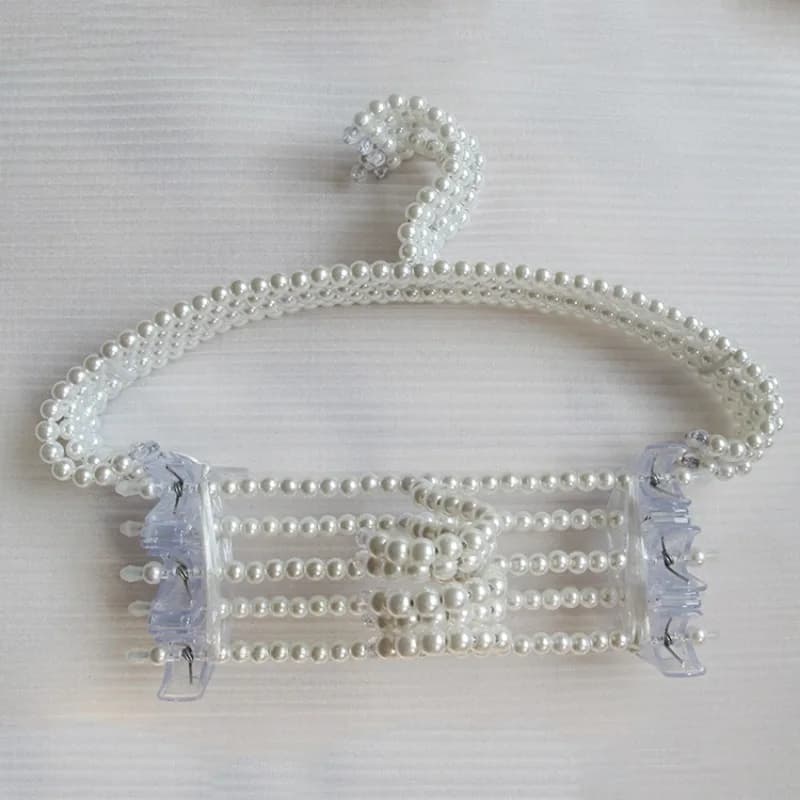 1/2Pack Bianco Perla Arco Appendiabiti per bambini per la sposa Abito da sposa Camicia Reggiseno Abbigliamento da donna Appendiabiti Espositore