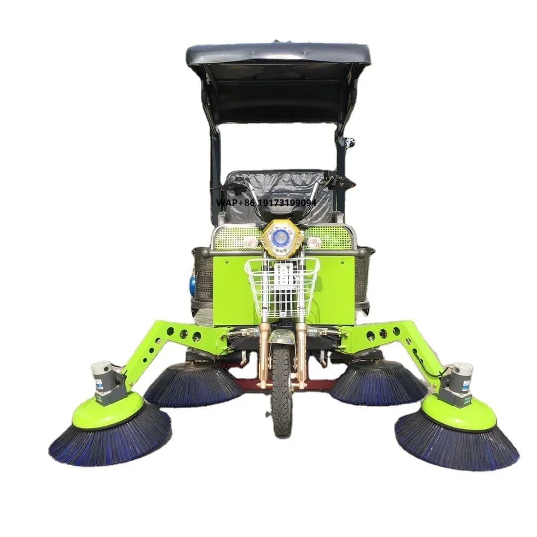 Special Offer: Industrial Road Brusher Model Sunshade with Five Brushes, Multi-Angole Cleaning Machine, Mobile Brush Motor for Edges