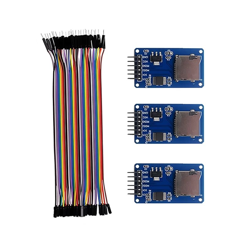 Modulo scheda Micro SD con cavo Dupont 40P per Arduino ESP32 Raspberry Pi Interfaccia SPI TF Lettore/Scrittore Scheda di archiviazione FAI DA TE