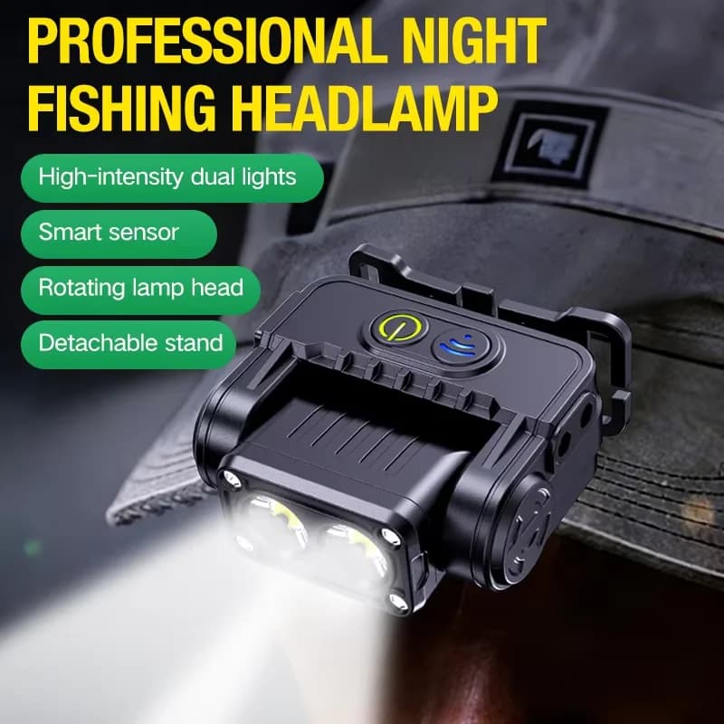Outdoor strong light ultra bright remote flash warning night fishing cap clip lamp head can be worn 180 degrees adjustable steer