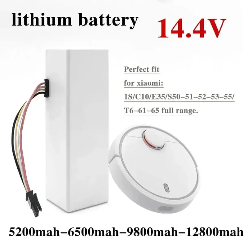 For Xiaomi Mijia 1C STYTJ01ZHM Robot Vacuum Mop Cleaner Accessories Parts ， P1904-4S1P-MM 14.4V 6500mAh large capacity Battery
