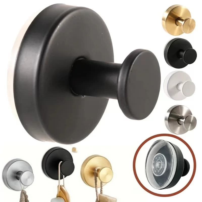 Ganci a ventosa Porta asciugamano impermeabile per accappatoio da bagno, adatto per piastrelle per specchietti per porte in vetro da cucina, bagno