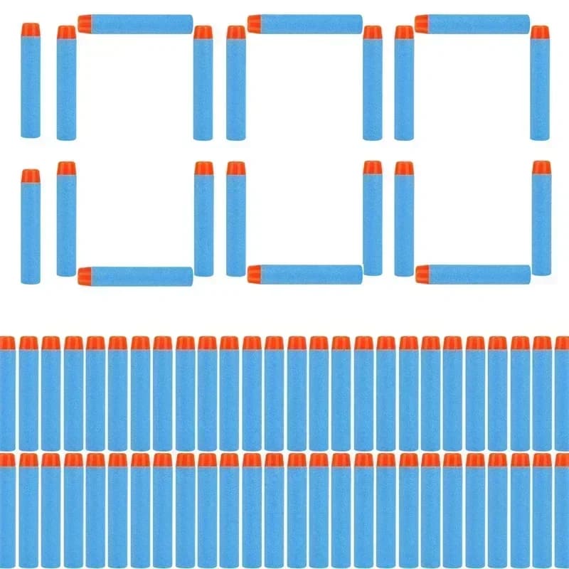 Proiettili Blu Cielo Solidi a Testa Rotonda da 7,2 cm per Blaster Serie Nerf N-Strike Elite, Dardi di Ricambio in Schiuma EVA, Accessori per Pistole Giocattolo per Bambini