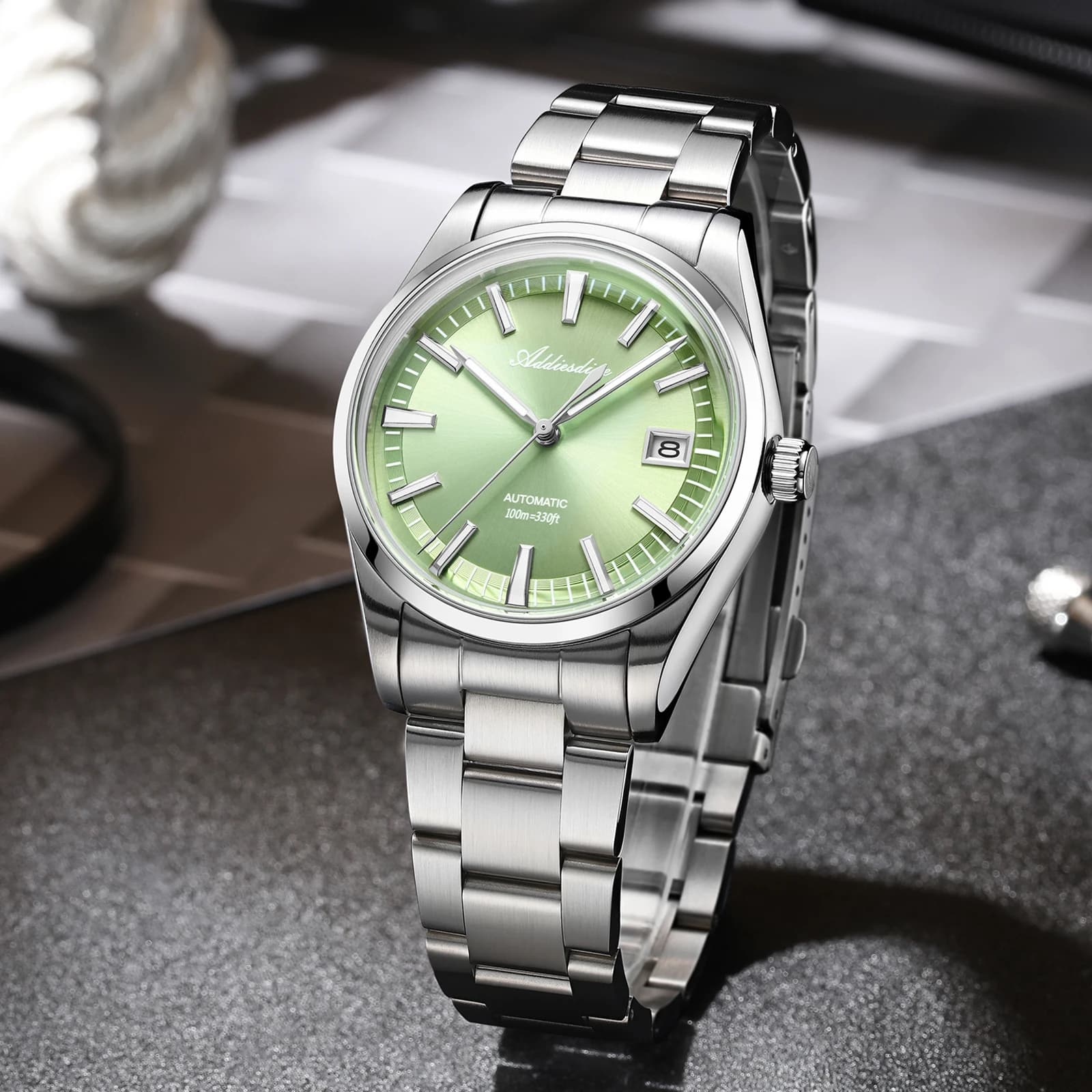 ADDIESDIVE Orologi meccanici di lusso AR Coated Dome NH35 Orologio automatico Luminoso Orologio impermeabile Orologi Relogios Masculino