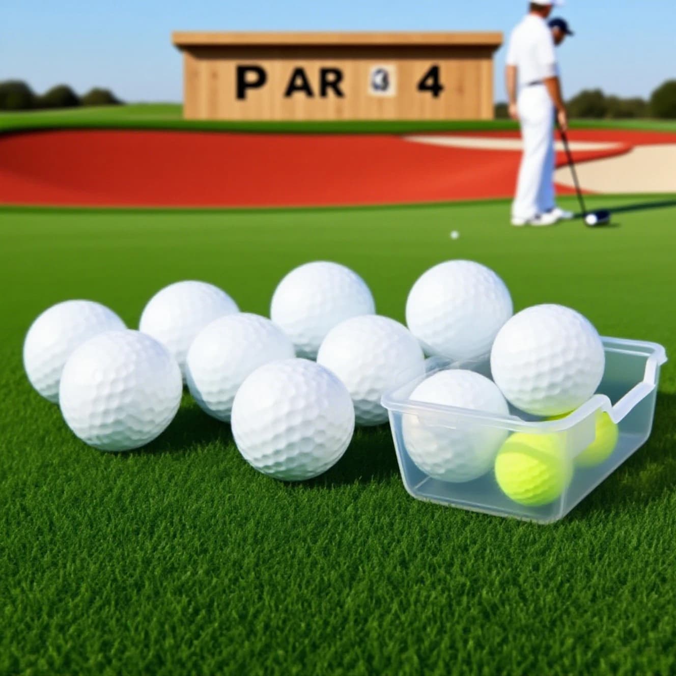 Palla da pratica da golf durevole in gomma di rimbalzo a due strati adatta per partite di pratica multitraccia Attrezzatura sportiva da golf all'aperto Nuovo