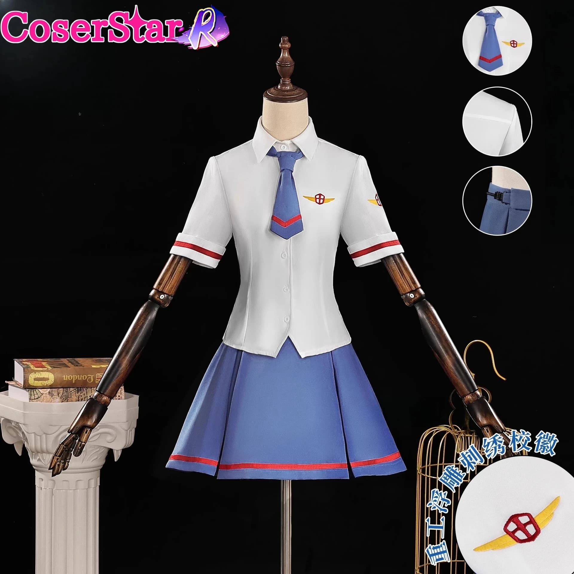 CoserStar-R CCS Card Captor Sakura Kinomoto Abito scolastico estivo Costume cosplay Uniforme da gioco di ruolo