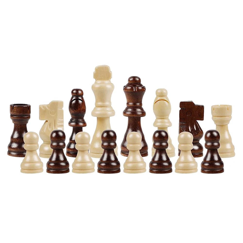 Pezzi degli Scacchi in Legno Standard da Torneo Staunton, 32 Pezzi, Re Alto 2,2 Pollici, Solo Figure per Gioco da Tavolo