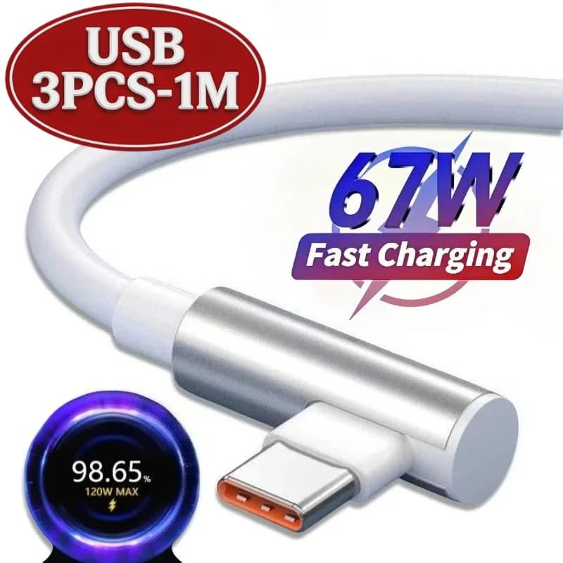 3/1PCS Caricabatterie rapido da 67W per Xiaomi 14 13 12 11 Pro Ultra Lite Cavo USB A a tipo C per ricarica rapida per telefono, accessori per Note 12