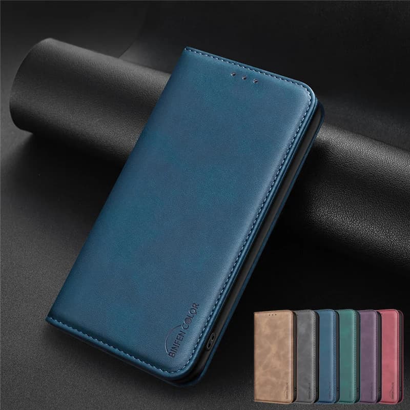 Custodia a Portafoglio Magnetica di Lusso in Pelle per Realme 16 15 14X 12 Plus Realme 16 Pro Plus 5G, Cover Anti-furto