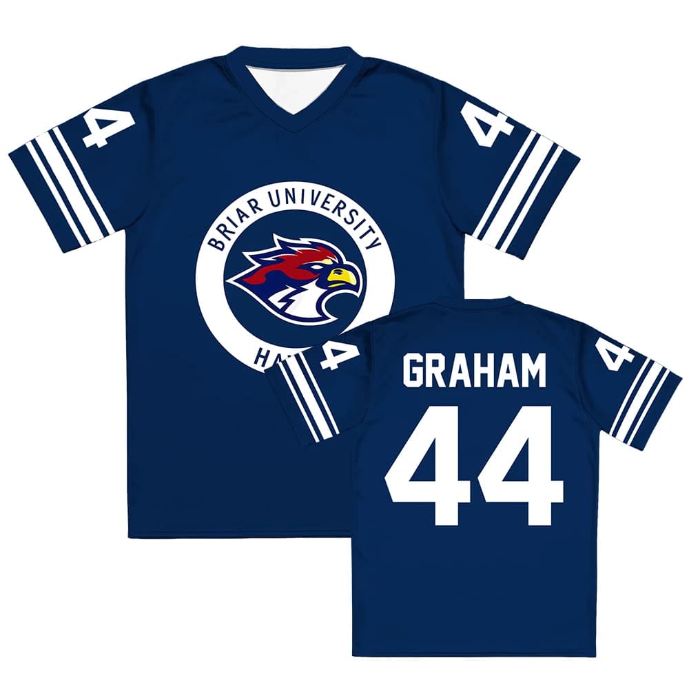 Maglia Off Campus Briar University Graham 44 22 DI LAURENTIS 66 Tucker46 T-shirt con scollo a V a maniche corte da uomo e da donna con stampa 3D