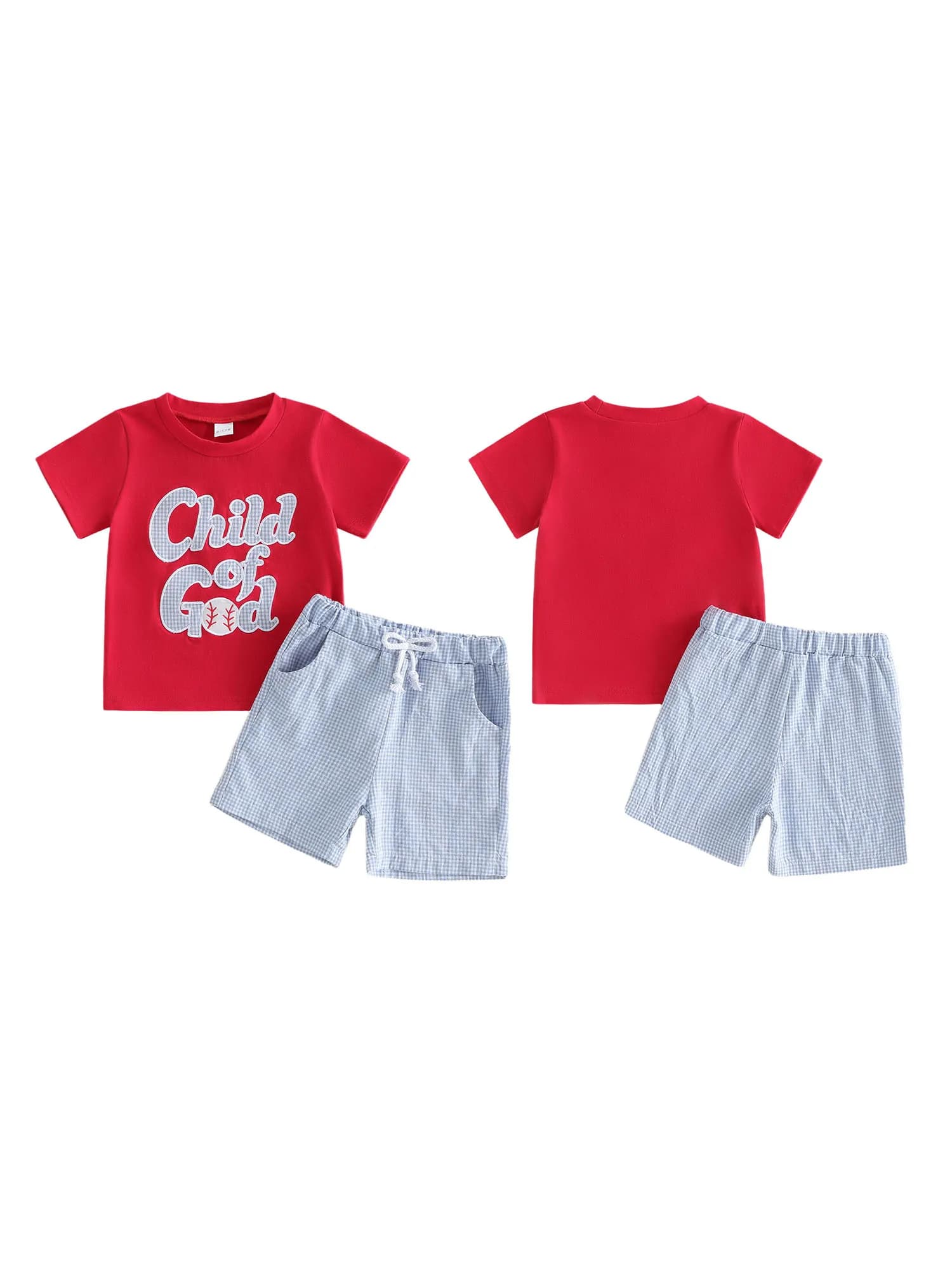 Simpatici vestiti estivi per bambini, eleganti t-shirt con stampa grafica e pantaloncini in denim, perfetti per il gioco e le uscite.